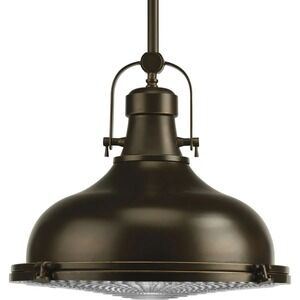 Progress Lighting - Fresnel Lens One-Light Fresnel Glass Pendant Light P5197-108